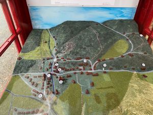 Rick's model inside the call box (picture: All Stretton Village Society)