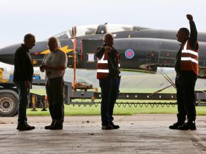 Supporting image for story: Iconic Cold War plane lands at RAF Cosford