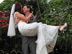 Supporting image for story: Veil lifted on Shropshire couple's TV show wedding day