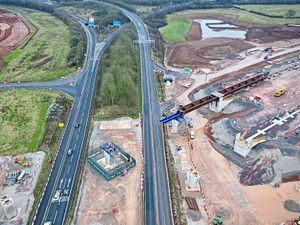 Supporting image for story: HS2 moves giant viaduct section into place