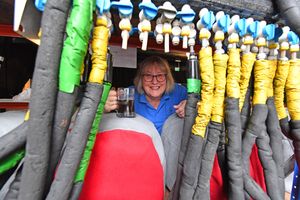 The beer has been set up and is being cooled ahead of the start of the festival