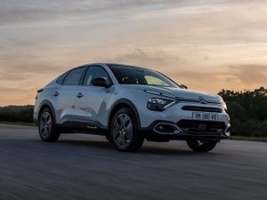 Supporting image for story: Citroen’s new e-C4 X is a four-door fastback