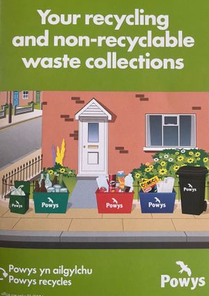 The booklet sent out to Powys residents outlining the route reorganisation and explaining what can and can't be recycled. By Elgan Hearn LDRS
