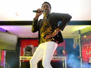 Supporting image for story: Britain's Got Talent's Donchez wiggles and wines at Sedgley Christmas lights switch on - with pictures