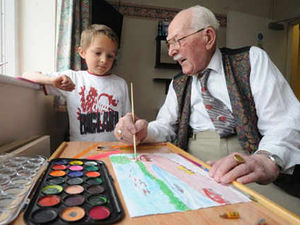 Supporting image for story: Artist Bill's still painting at 101