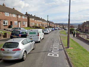 Brickhouse Road, Rowley Regis, near to where the fire has taken place