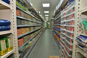 One of the new shops in the old Charles Clarke building, Clifton House as it nears completion.