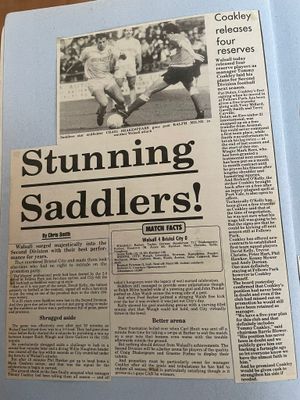 Chris Smith's match report from Express & Star on June 1, 1988. (Image courtesy of Dave Evans)