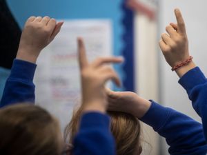 School children during a Year 5 class at a primary school in Yorkshire