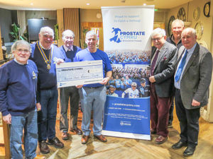 Supporting image for story: A Builth Wells group's efforts in growing facial hair has raised hundreds of pounds for a cancer charity