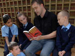 Supporting image for story: Children thrill to Something Wickedly Weird author