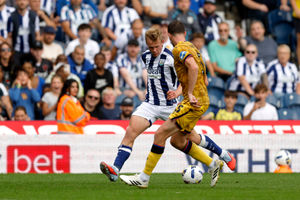 Aune Heggebo in action on his West Brom debut against Blackburn (Photo by Adam Fradgley/West Bromwich Albion FC via Getty Images)