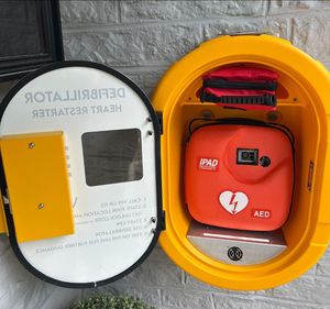 Kington's newest defibrillator located at the Swan Hotel