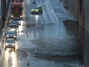 Supporting image for story: Thunderstorms to go but rain to continue after M5 flooded