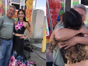 Supporting image for story: This teen surprised her dad when he was upset he couldn’t see her on prom day