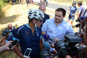 Lance Armstrong speaks to the Express & Star's Rob Golledge at this year's event