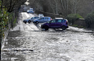 Some drivers turned back rather than risk driving through the floodwater. Photo: Tim Thursfield
