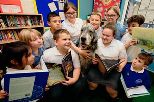 Woody at Crudington Primary School 
