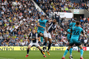 Kyle Bartley of West Bromwich Albion scores a goal to make it 1-0. (Photo: WBA)
