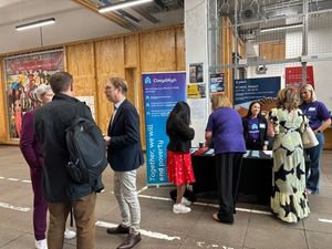 The event was held in a community space at Ty Pawb in Wrexham.