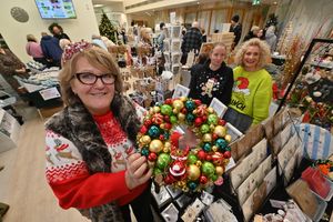 Pictured at Severn Hospice's Christmas Fayre (left to right) is Yvonne Clee, Lucinda Levy and Moira Cooper