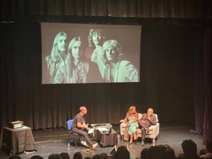 John Coghlan and his wife Gillie interviewed by Dave Sweetmore at the Edge Arts Centre, Much Wenlock