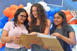 Pheobe Carr, Alice Larkin and Jessica Savatharsan are among those students learning of what they can do next