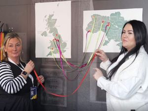 Primary six teacher Lyndsay Ellis (left) with Ukrainian teacher Anzhelika Lishchenko (right), during training in Poland
