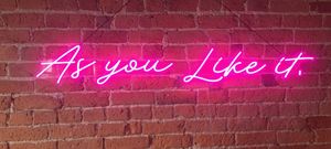 'As You Like It' in neno text - an artwork at Soulton Hall