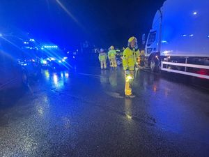 Supporting image for story: Two people injured in 'head-on crash' between lorry and car in Telford