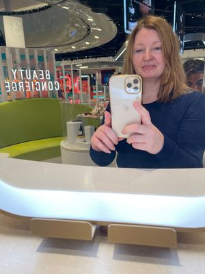 Before a Beauty Concierge makeover at Selfridges in Birmingham
