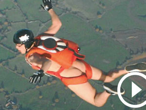 Supporting image for story: Naked Shropshire skydiver nets bonus charity cash