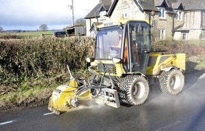A Multihog in action in south Shropshire.