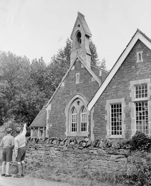 July 27, 1962: 'Astley Abbotts School, near Bridgnorth, closes today because so few children live in the area... Most of the children will move to St Leonard's School, Bridgnorth'. The original caption also covered a second picture published at the same time which showed the headmistress Miss Eleanor Teece 'now retiring, and Miss Frances Cox, give one of the last lessons to the 18 pupils who attend the school.'