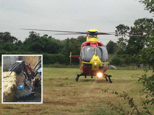 Supporting image for story: Pictures and video: Man impaled on spike at Whitchurch farm