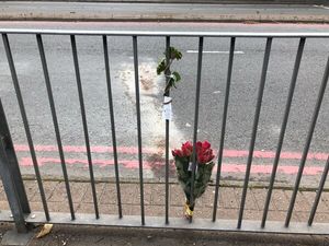Floral tributes were left honouring Richard Cheshire at the scene