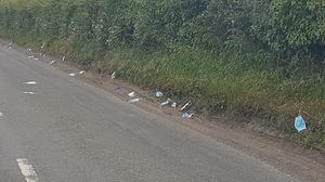 Masks found discarded on Humber Lane, Telford