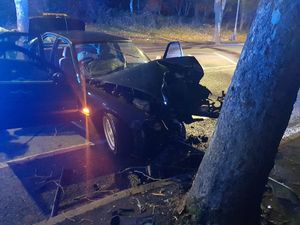 Supporting image for story: Car hits tree outside Dudley supermarket