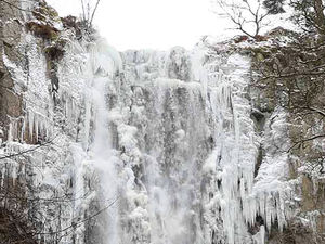 Supporting image for story: Stunning snaps show frozen Llanrhaeadr Waterfall 