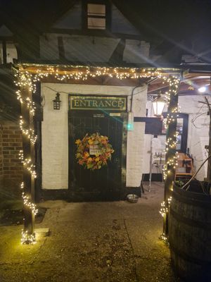 The traditional and low slung entrance hasn't changed in all the years I've been to the pub