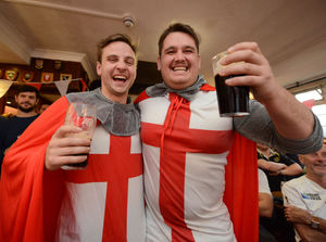 England fans at Bridgnorth Rugby Club