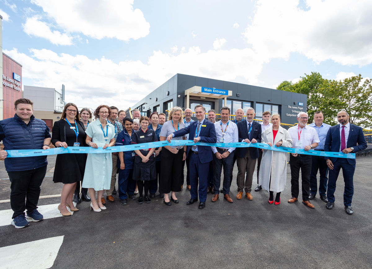 Darwin Group® delivers new healthcare facility to James Paget University Hospitals NHS Foundation Trust
