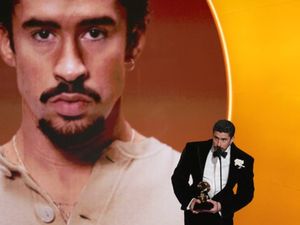 Supporting image for story: Puerto Rican star Bad Bunny says ‘Ice out’ as he wins Grammy Award
