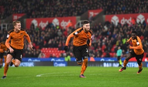 Matt Doherty scored during Wolves' last visit to Stoke (© AMA / Sam Bagnall)