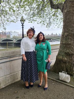 Kim Hatton, left, and her colleague Claire McKen in London
