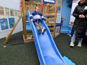 Supporting image for story: In Pictures: Children are delighted as all the fun of the beach comes to Wolverhampton hospital