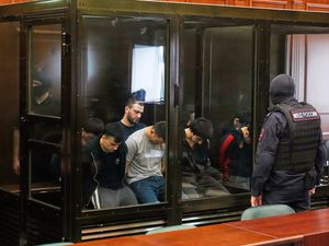 Supporting image for story: Trial begins for suspects in Moscow concert hall attack that killed 149 people