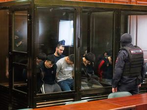 Supporting image for story: Trial begins for suspects in Moscow concert hall attack that killed 149 people