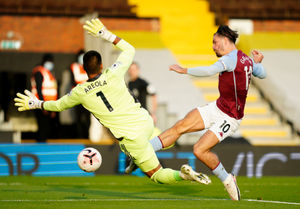 Aston Villa's Jack Grealish scores