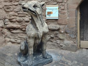 Supporting image for story: Mythical creature sculpture returns to Staffordshire castle
